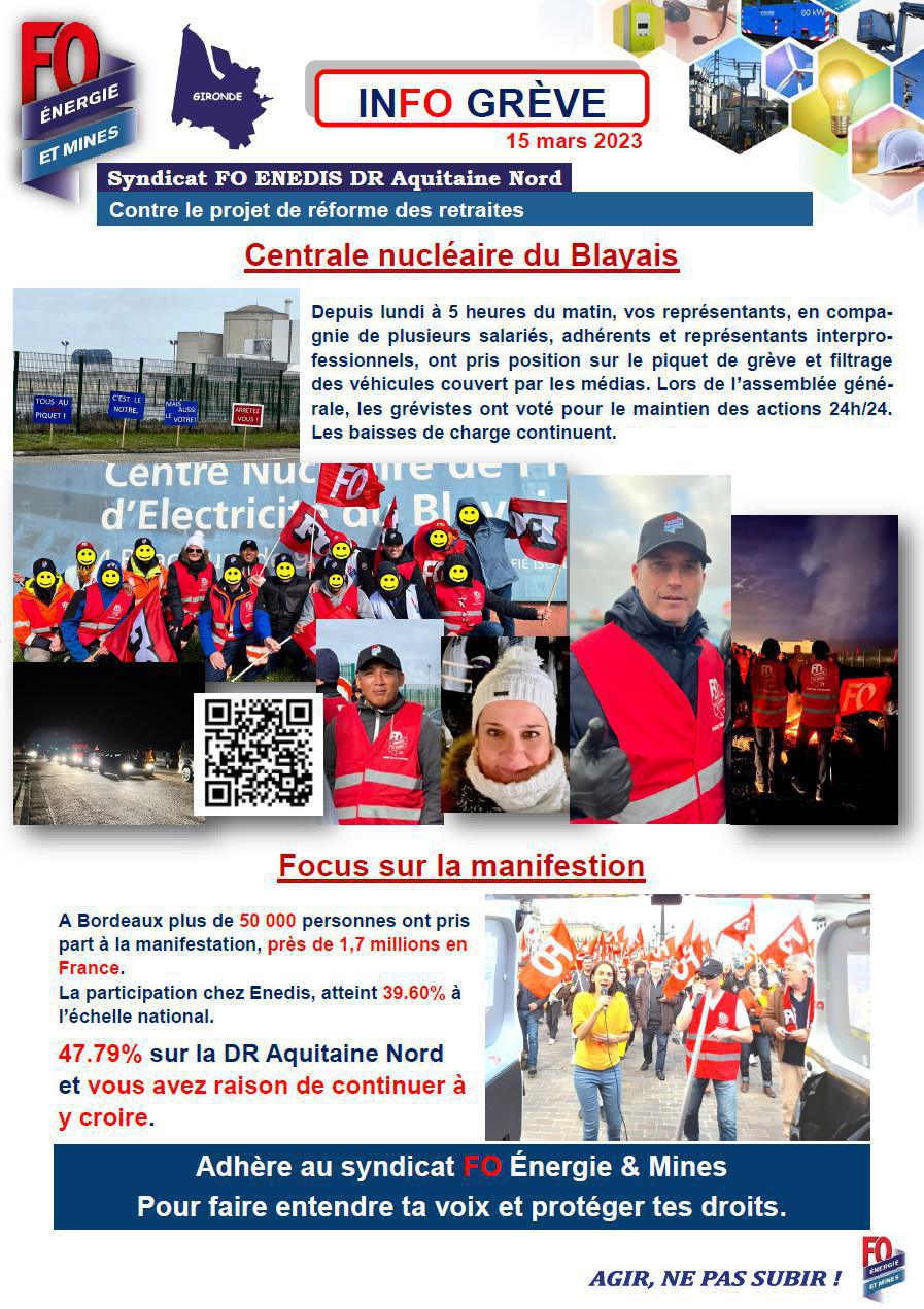 [FO Energie Gironde] Contre le projet de réforme des retraites