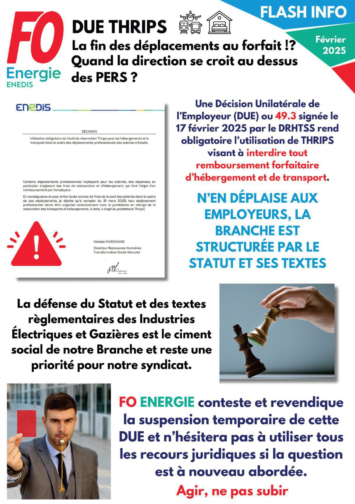 [FO Energie Gironde] Alerte Décision Unilatérale de l’Employeur