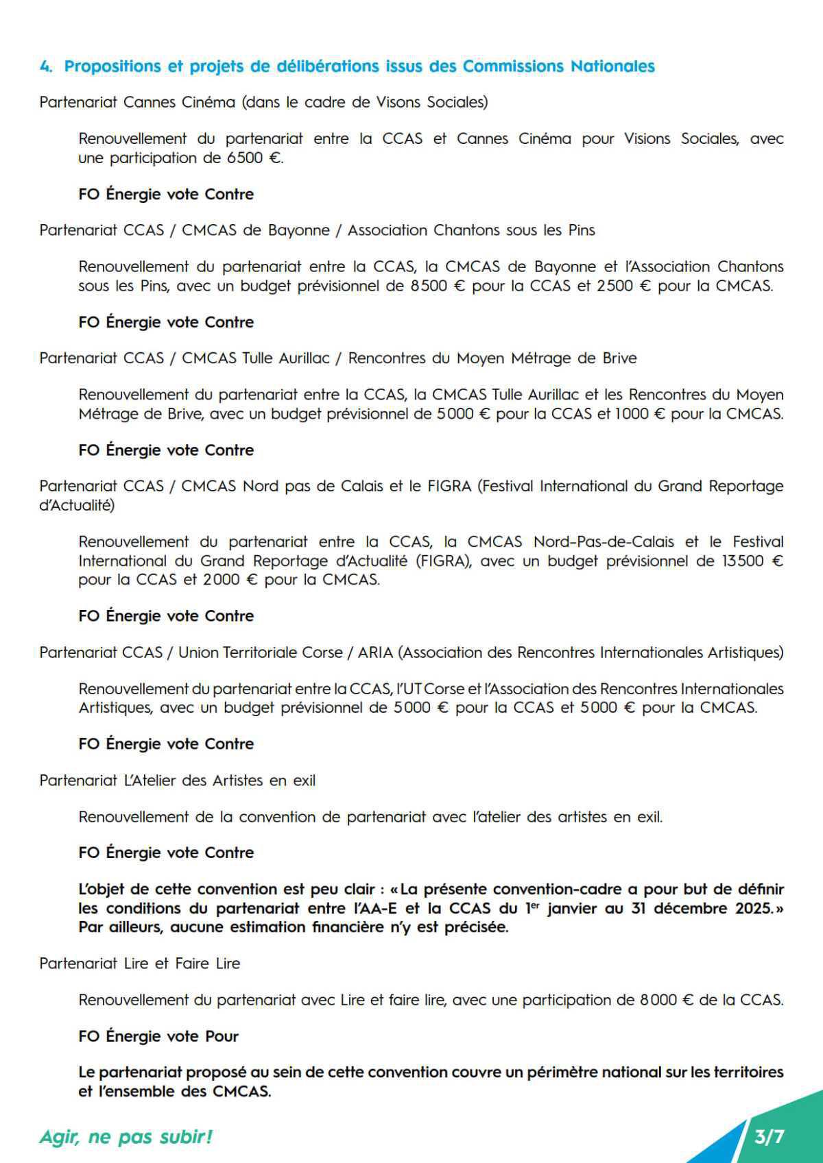 [CCAS] CR Conseil d’Administration du 20 mars 2025