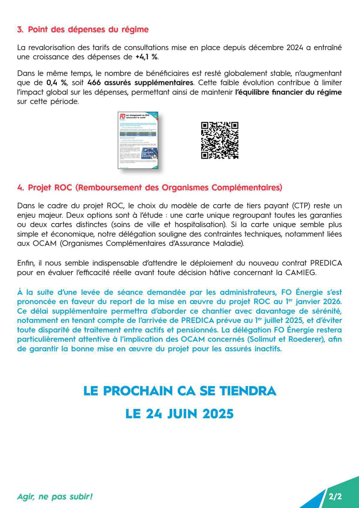[CAMIEG ] CR du conseil d’Administration du 8 avril 2025