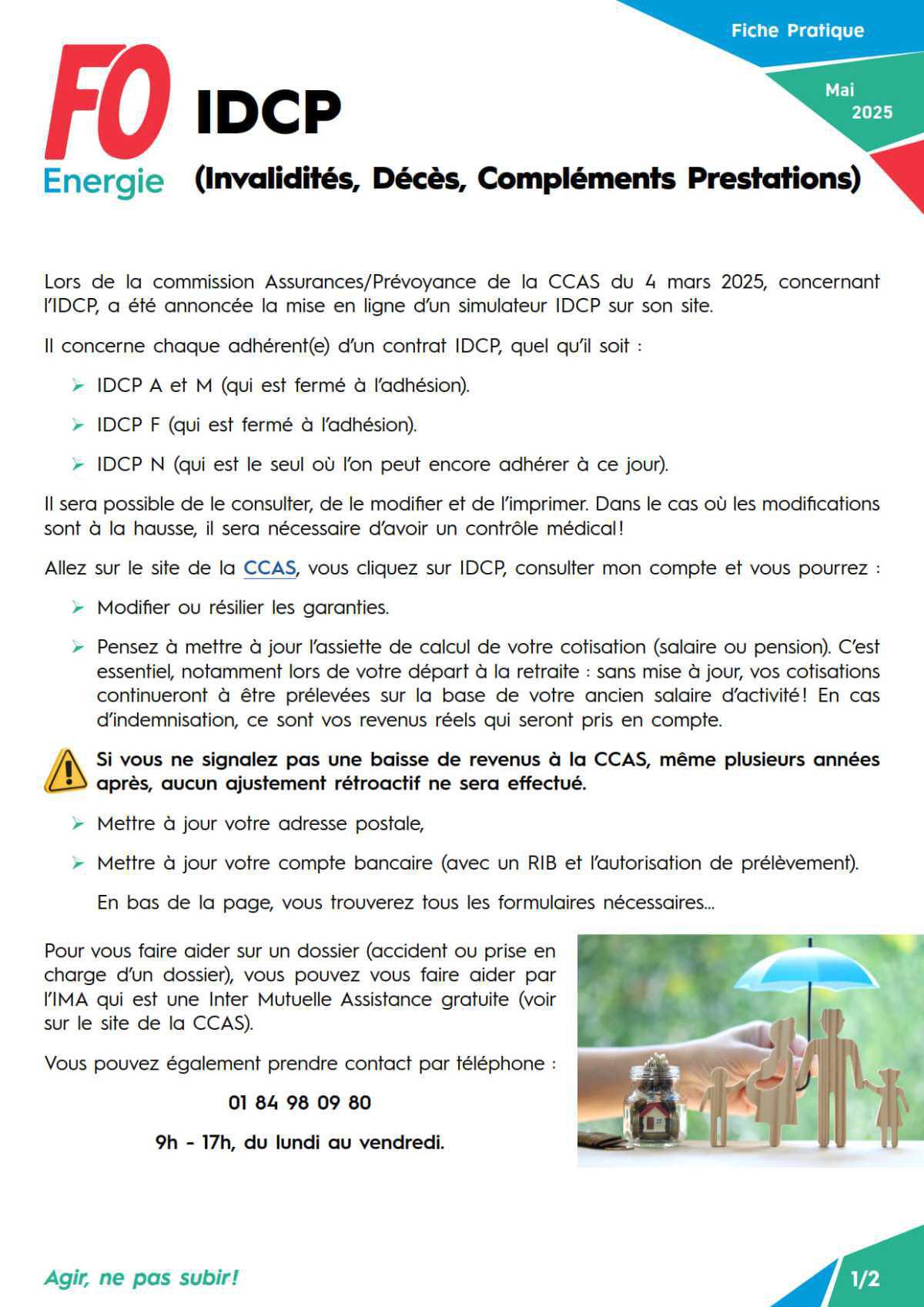 [IDCP] Invalidités, décès, compléments prestations