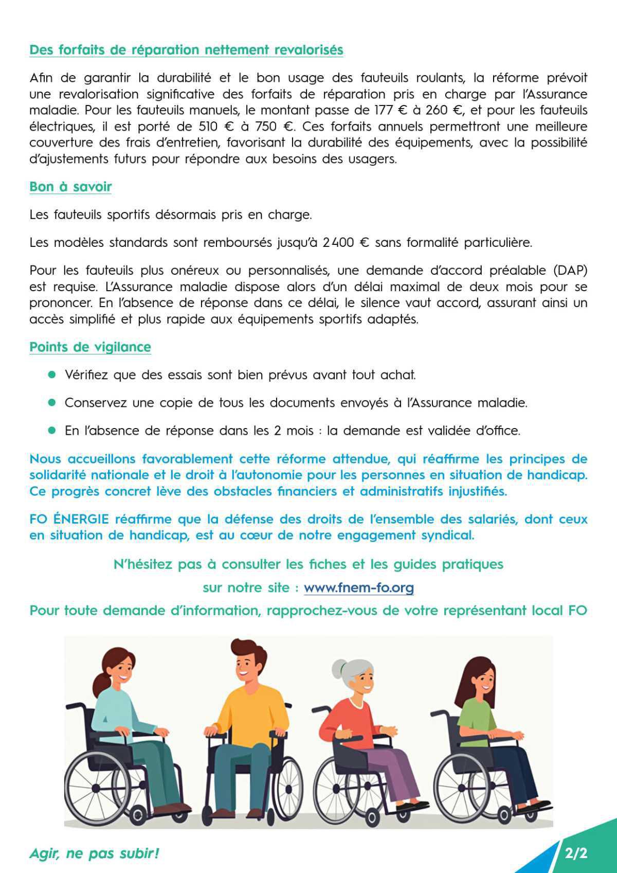 Prise en charge intégrale des fauteuils roulants