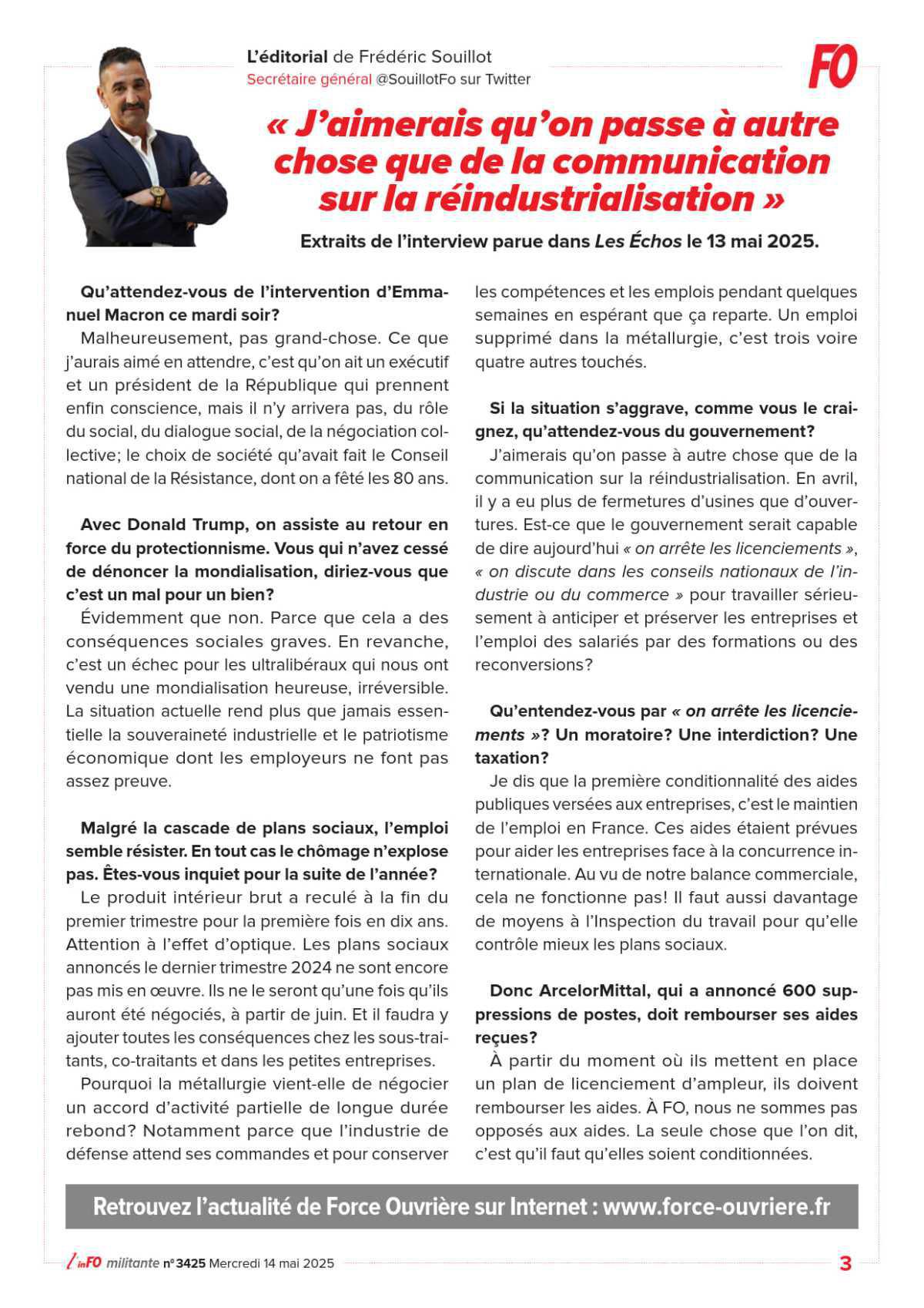 L’édito de Frédéric Souillot - "J’aimerais qu’on passe à autre chose que de la communication sur la réindustrialisation"