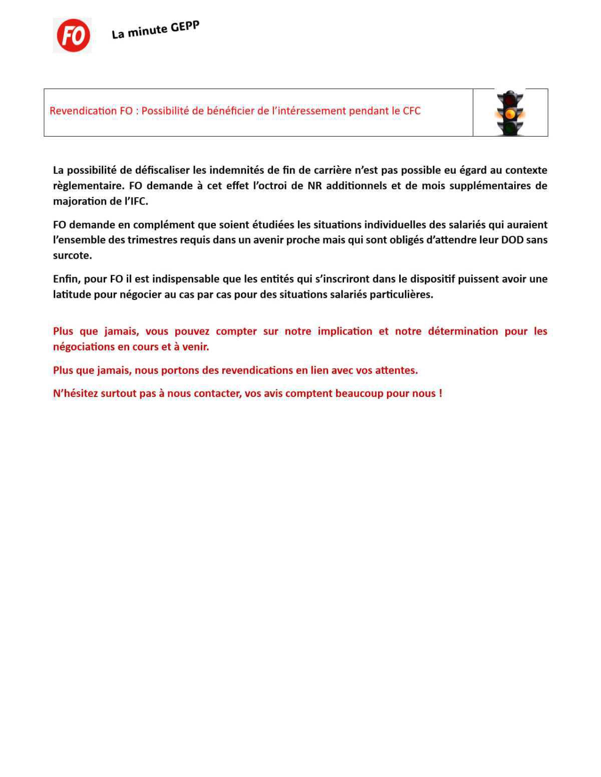[Engie] La minute Gestion de l'Emploi et des Parcours Professionnels, la négo continue - Les mesures de fin de carrière