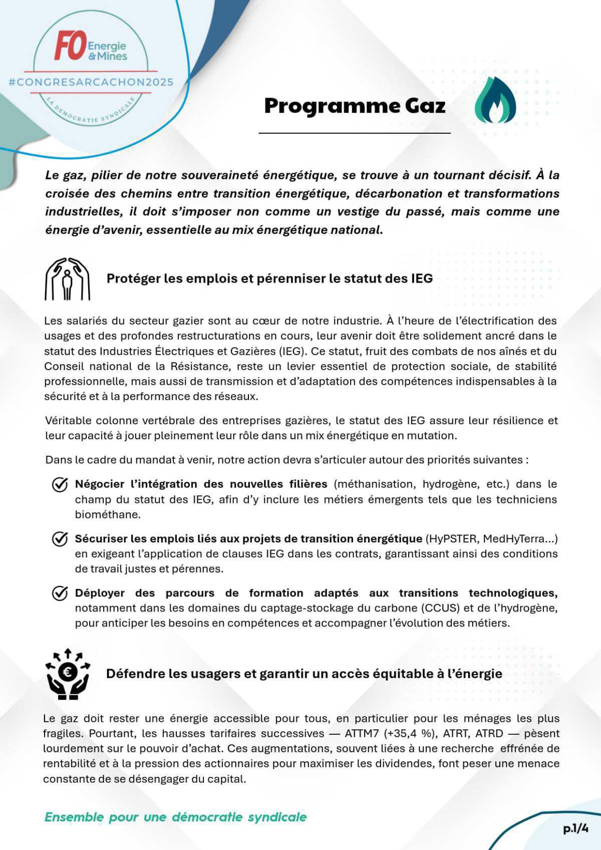 [Congrès 2025] Équipe Philippe GUIMARD - Programme gaz