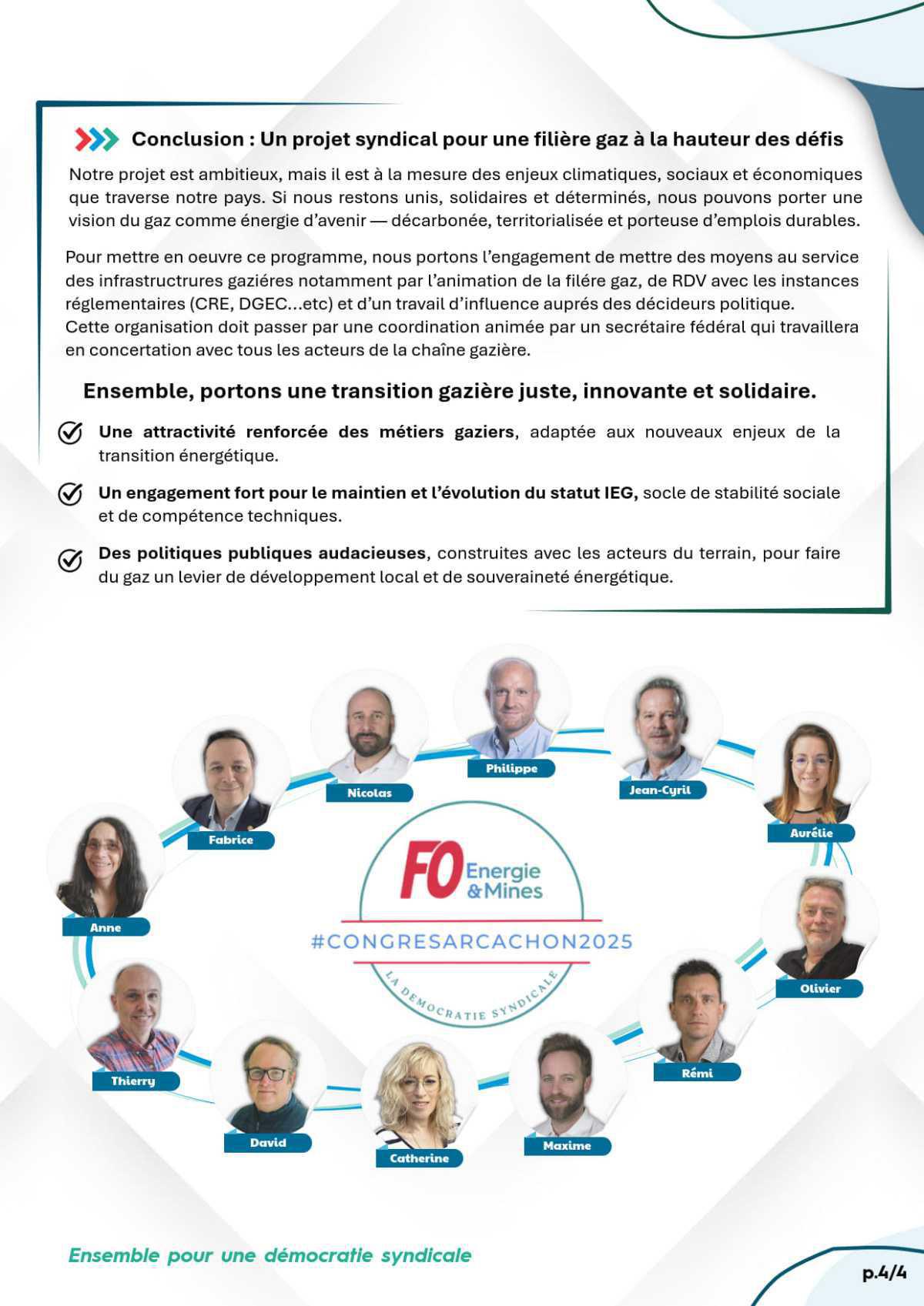 [Congrès 2025] Équipe Philippe GUIMARD - Programme gaz