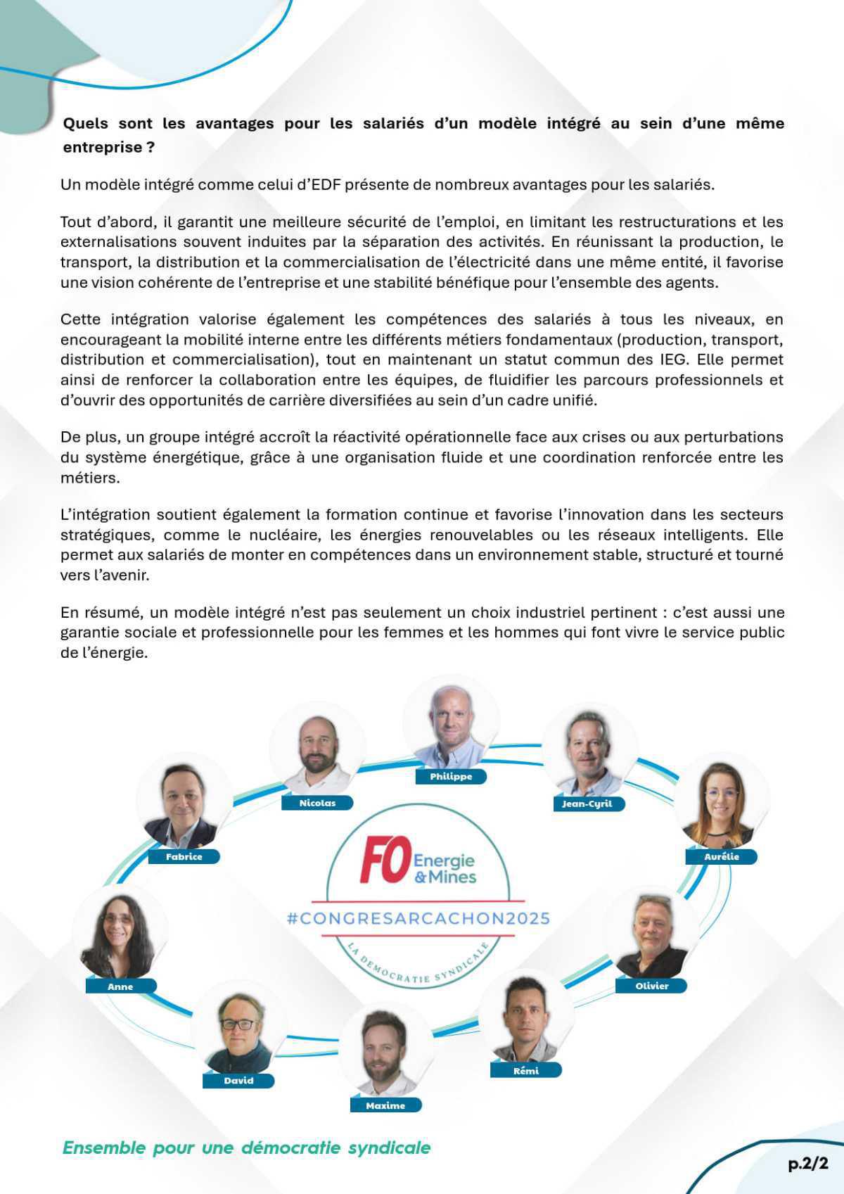 [Congrès 2025] Équipe Philippe GUIMARD - Projet Politique Électrique