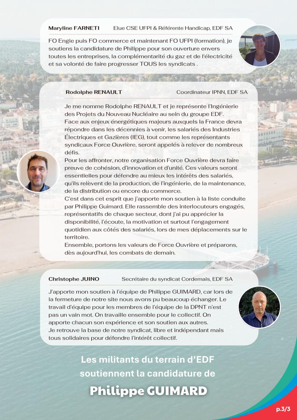 [Congrès 2025] Témoignages des militants de terrain d'EDF à l'équipe de Philippe GUIMARD