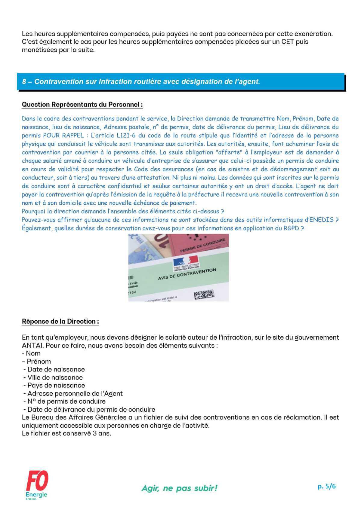 [FO Énergie AQN] Commission des Questions Individuelles et Collectives - Réunion du 20 mai 2025