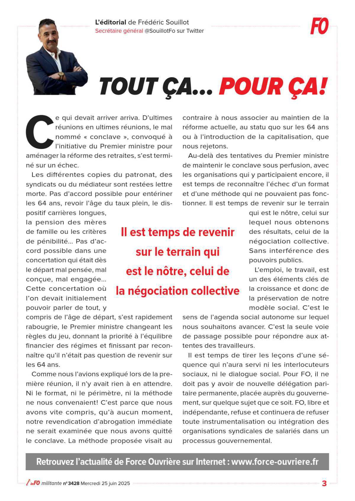 L’édito de Frédéric Souillot - Tout ça… pour ça !