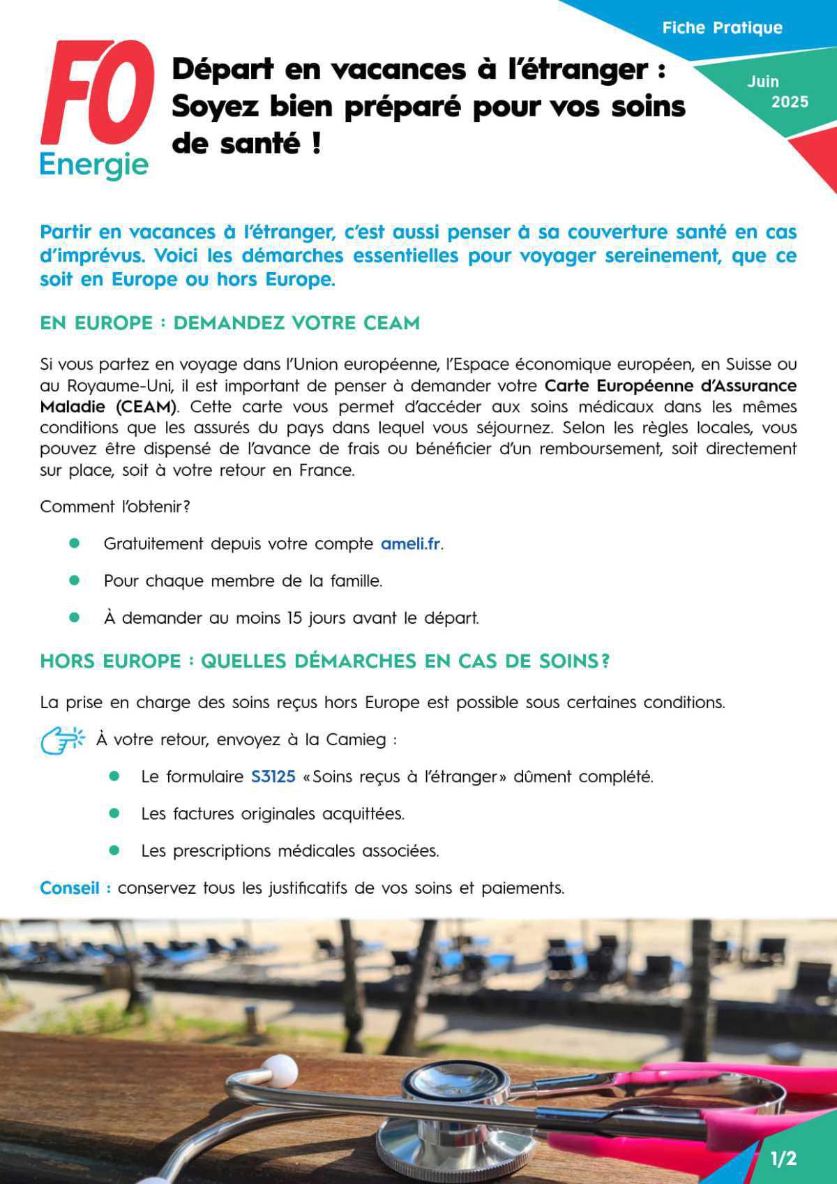 [CAMIEG] Départ en vacances à l’étranger - Soyez bien préparé pour vos soins de santé !