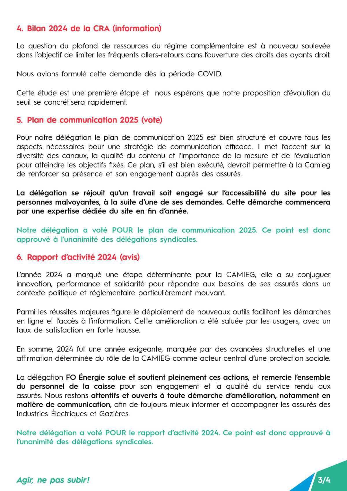 [CAMIEG ] CR du conseil d’Administration du24 juin 2025