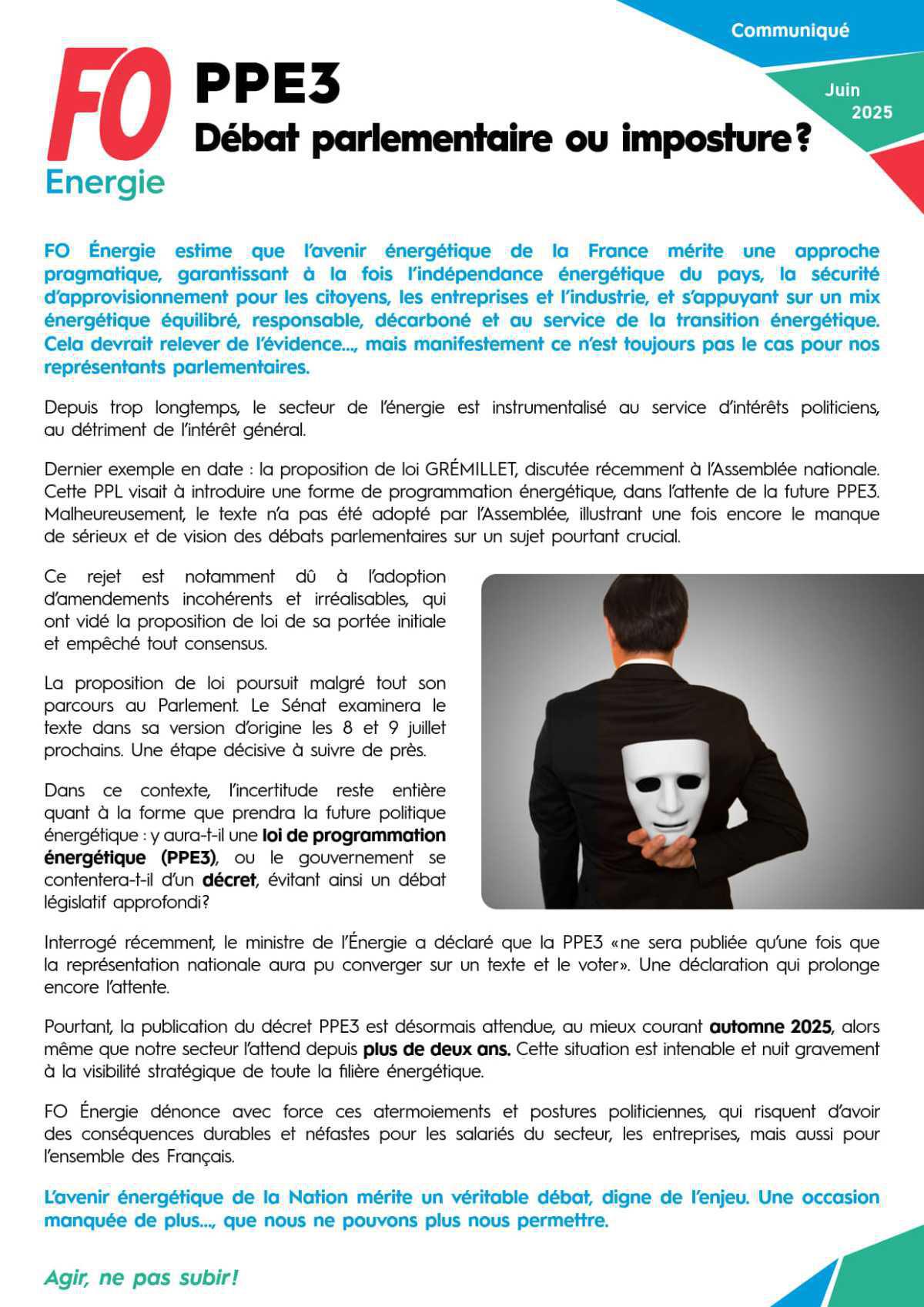 [PPE3] Débat parlementaire ou imposture ?