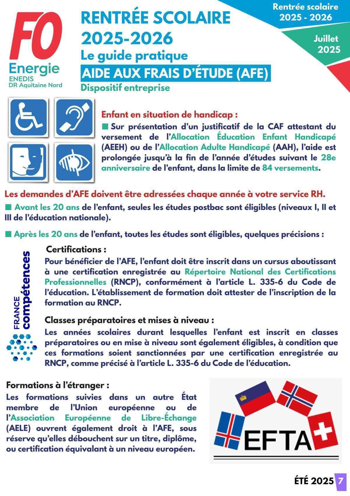 [FO Énergie AQN] Guide Rentrée scolaire 2025 / 2026 