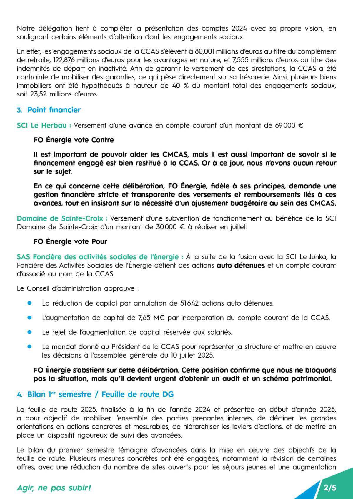 [CCAS] CR Conseil d’Administration du 02 juillet 2025