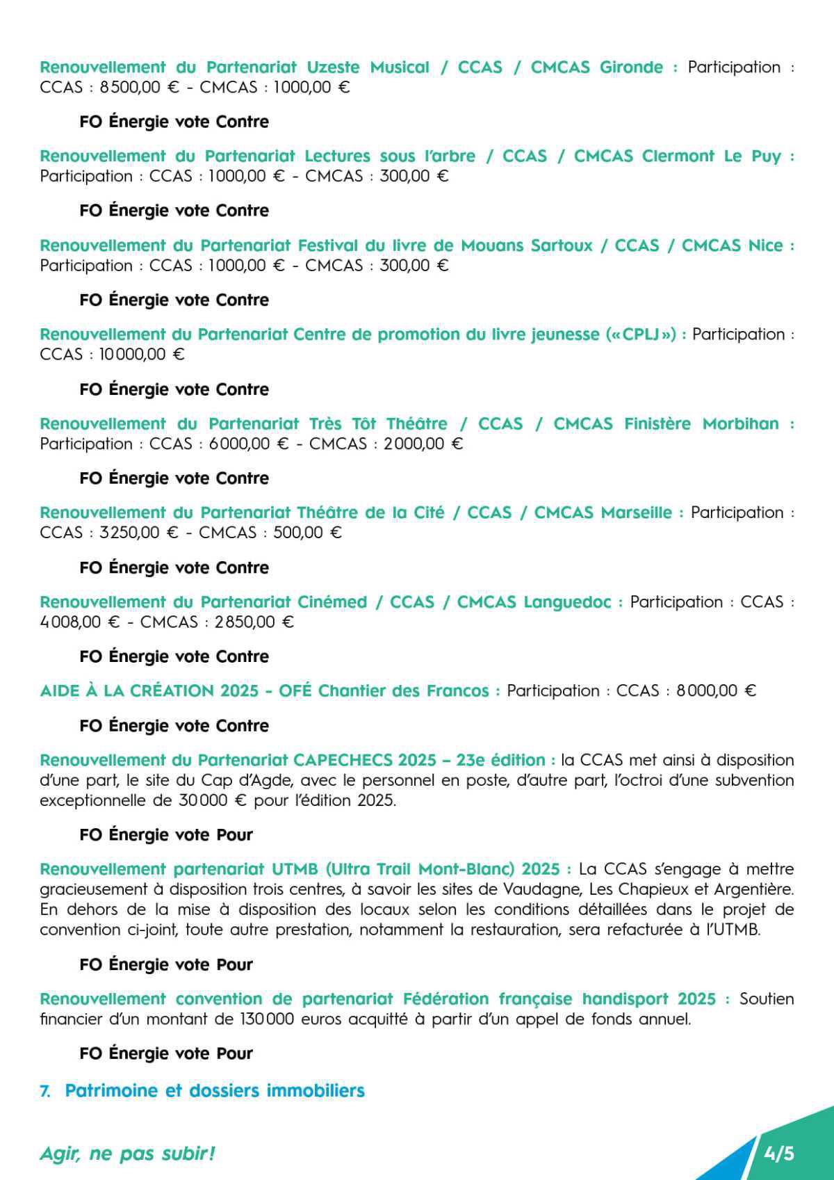 [CCAS] CR Conseil d’Administration du 02 juillet 2025