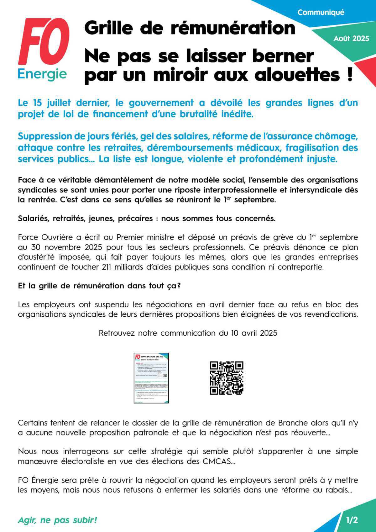 [Grille de rémunération] Ne pas se laisser berner par un miroir aux alouettes !
