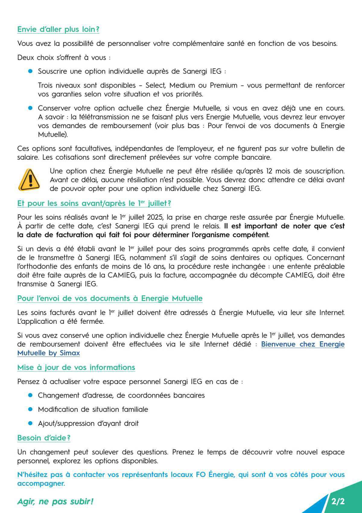 [SANERGI IEG] Le point sur les processus de remboursement