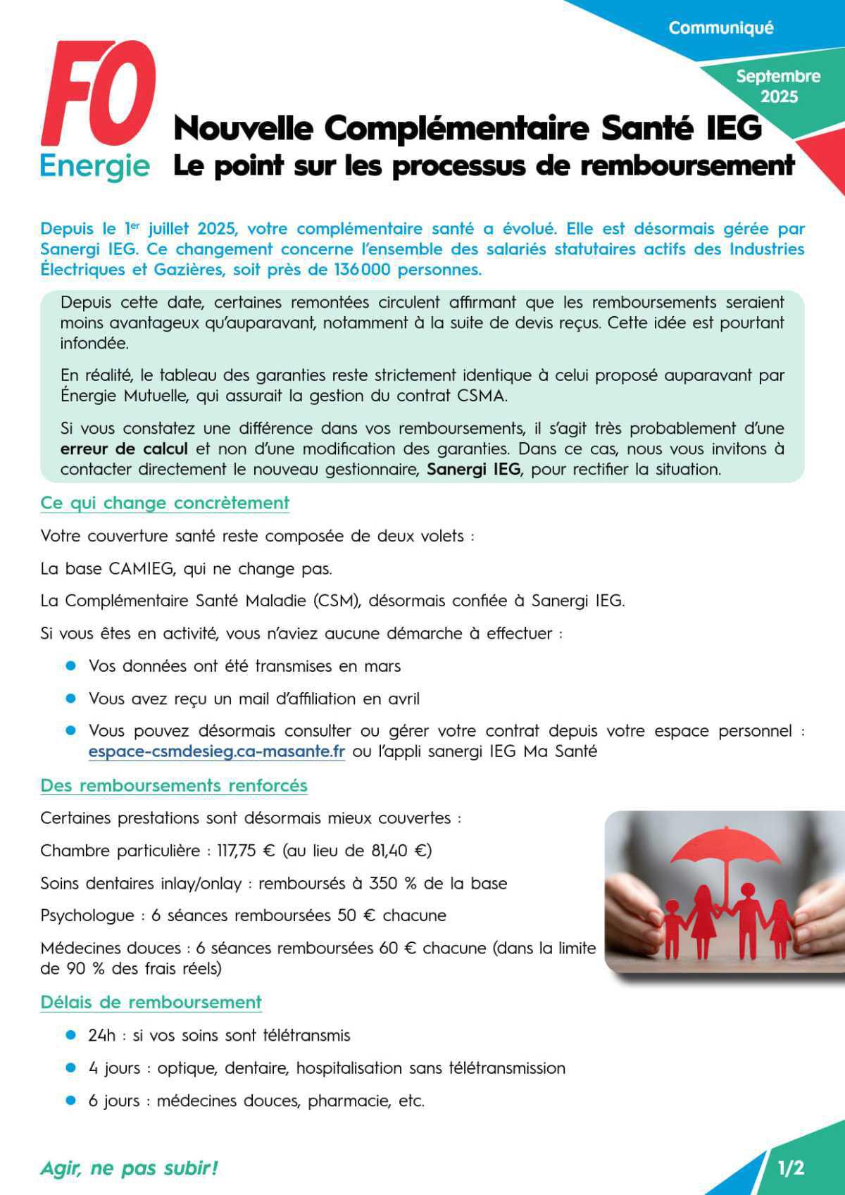 [SANERGI IEG] Le point sur les processus de remboursement