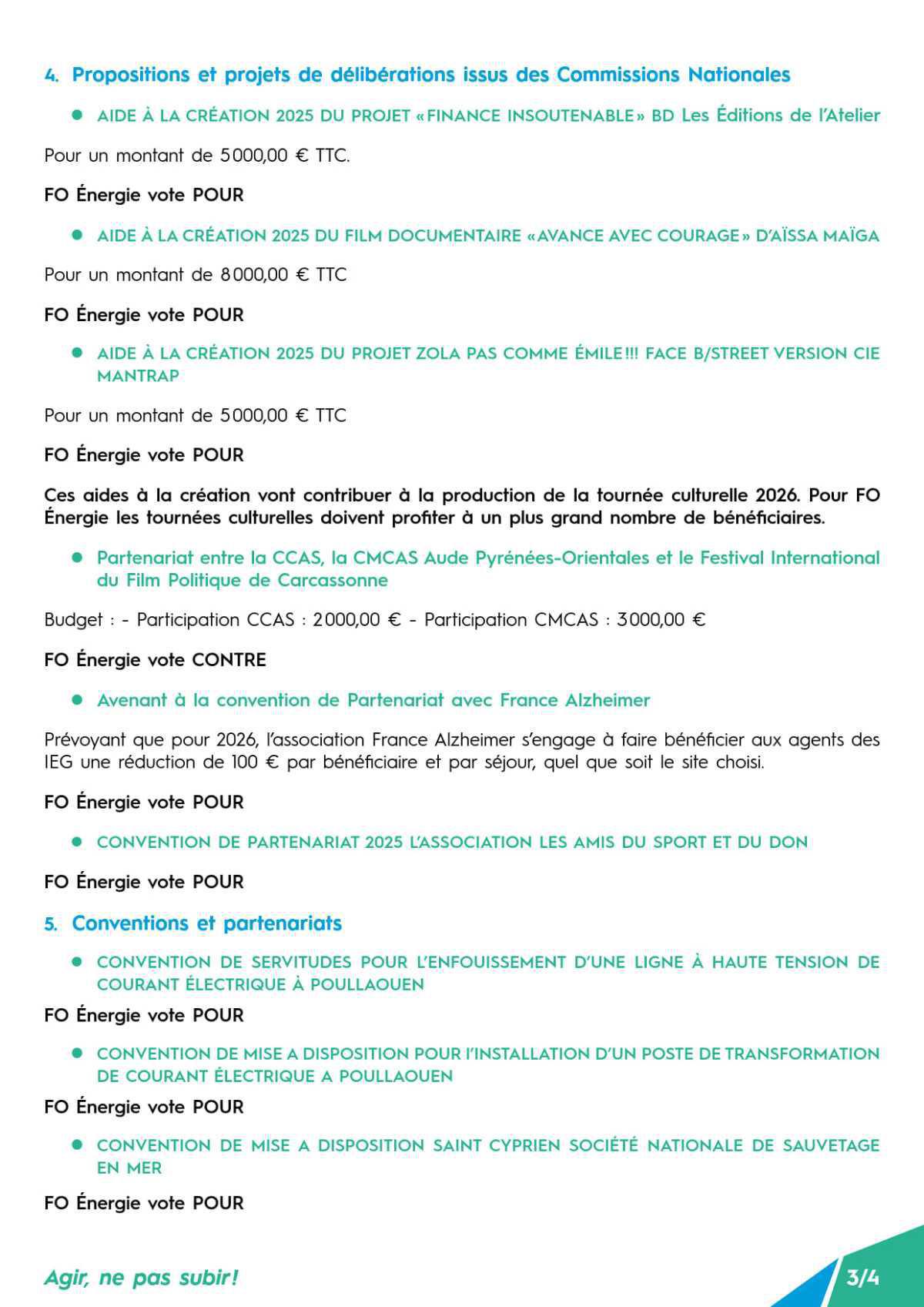 Conseil d’Administration de la CCAS séance du 6 novembre 2025