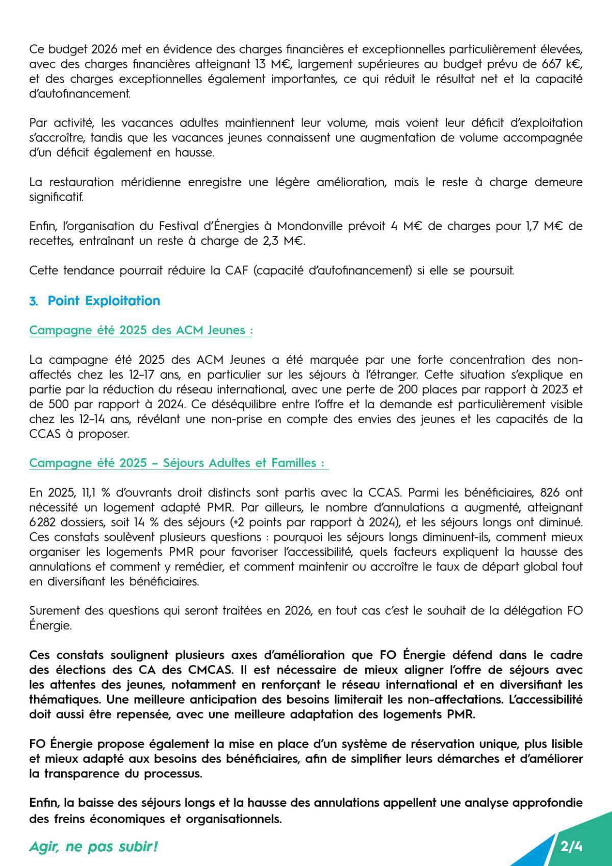 Conseil d’Administration de la CCAS séance du 6 novembre 2025