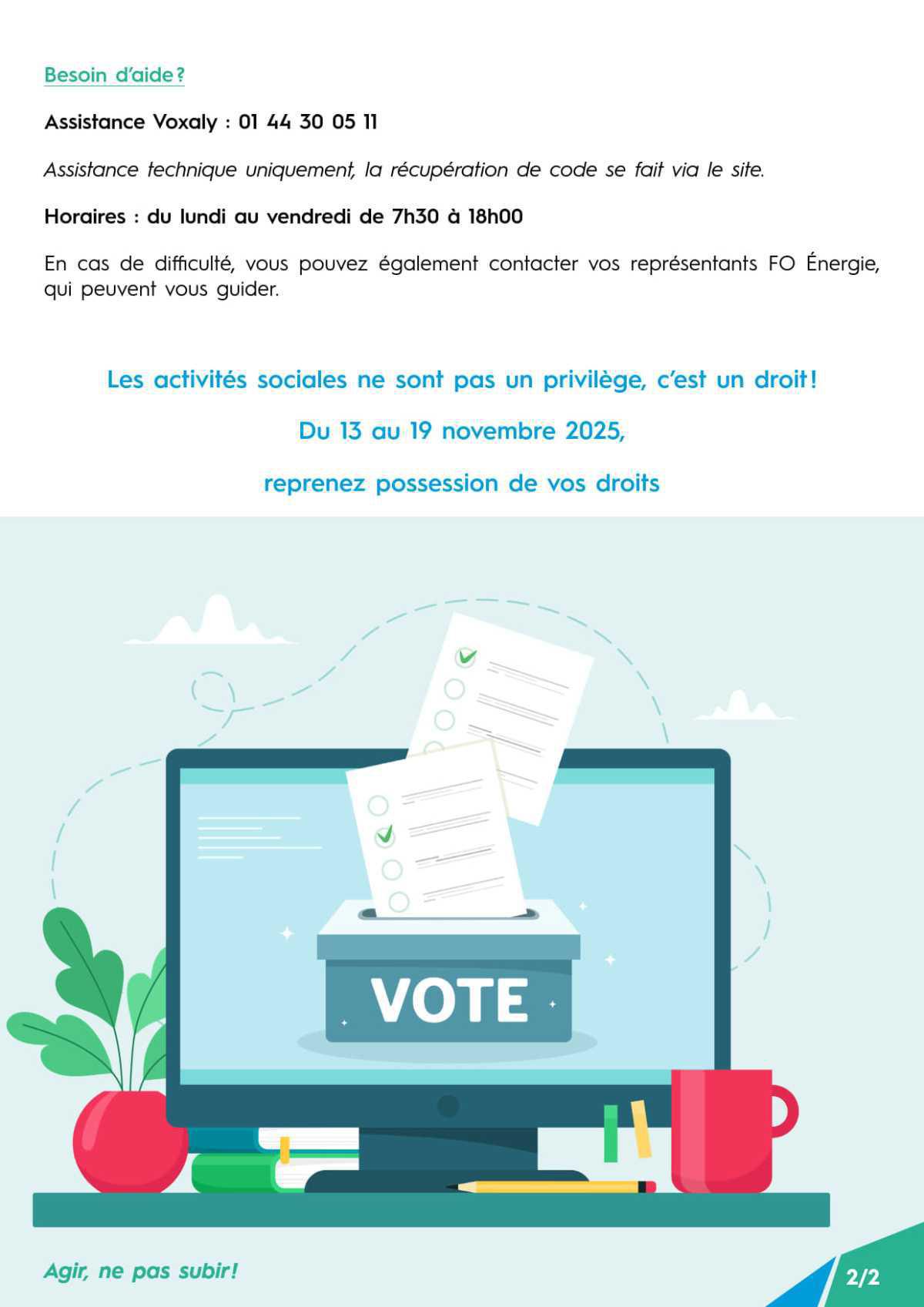 [Élections CMCAS 2025] En cas de perte de votre courrier de vote et comment voter par internet ?