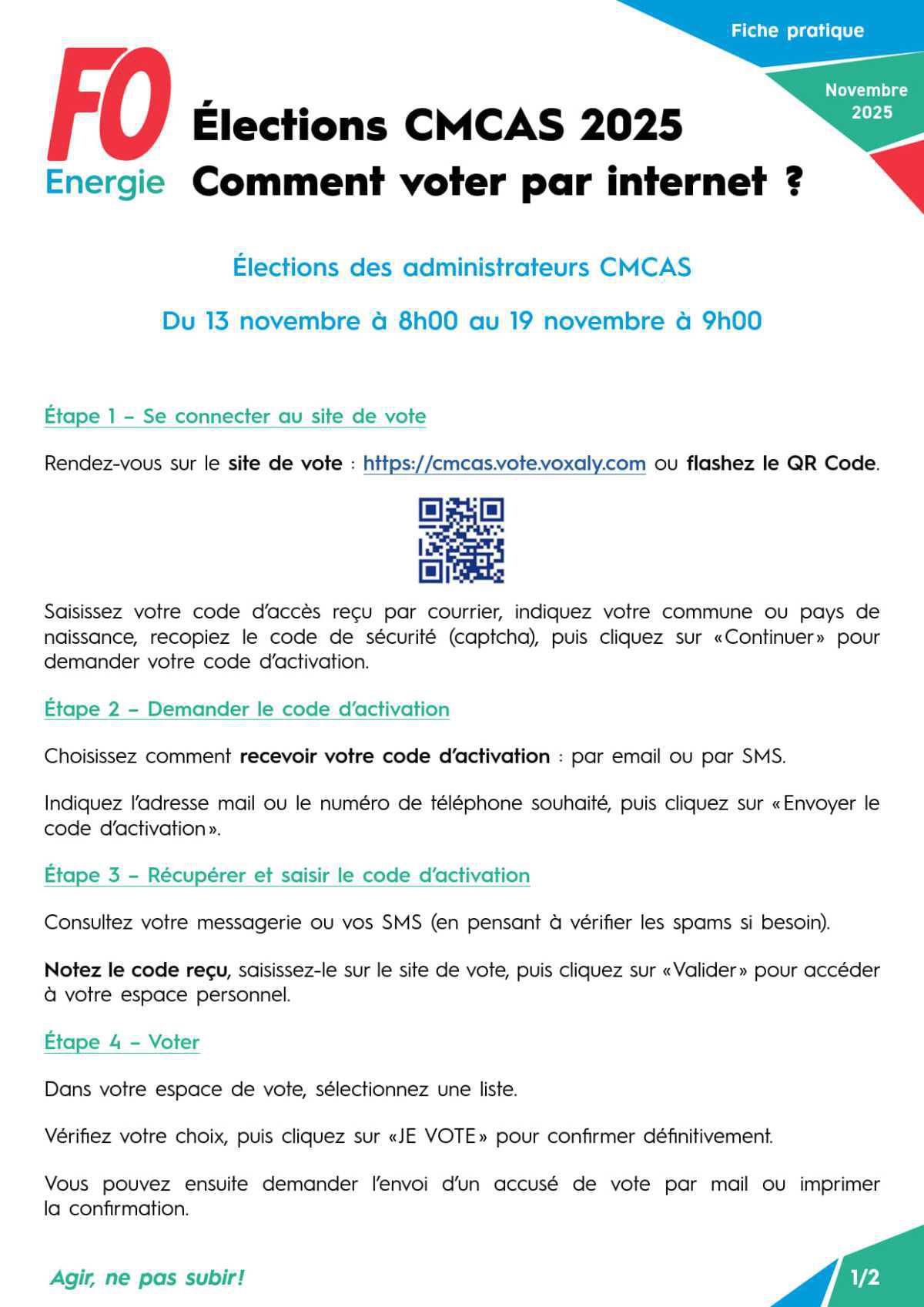 [Élections CMCAS 2025] En cas de perte de votre courrier de vote et comment voter par internet ?