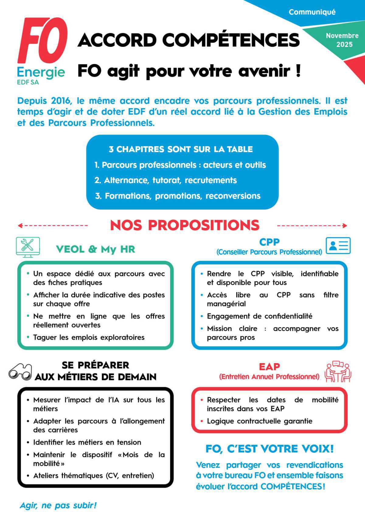 [EDF SA] Accord compétences - FO agit pour votre avenir !