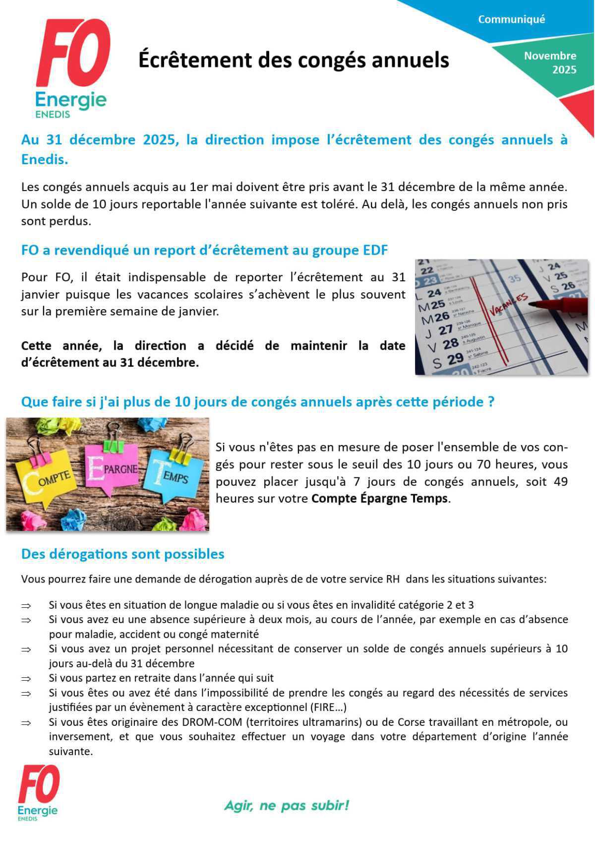 [Enedis] Écrêtement des congés annuels