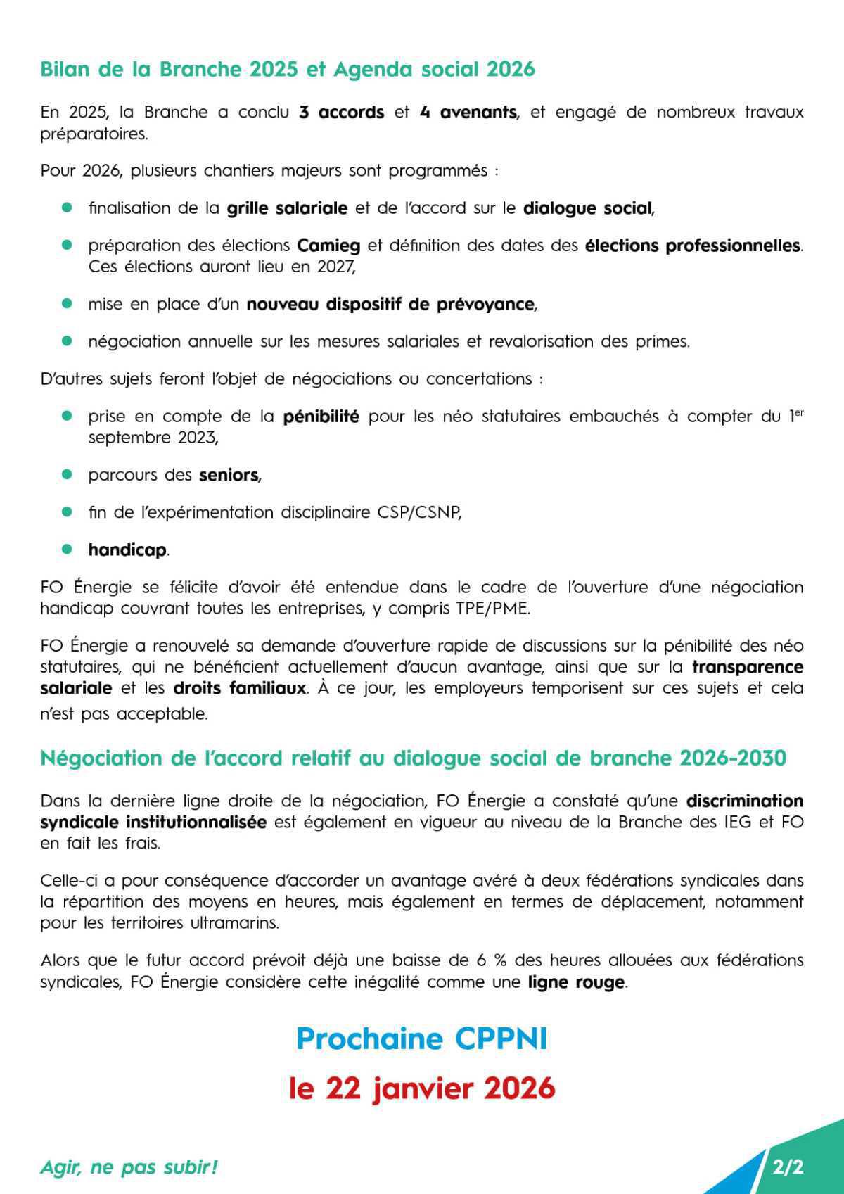 CPPNI Branche des IEG - Séance du 6 janvier 2026 CPPNI Branche des IEG - Séance du 6 janvier 2026