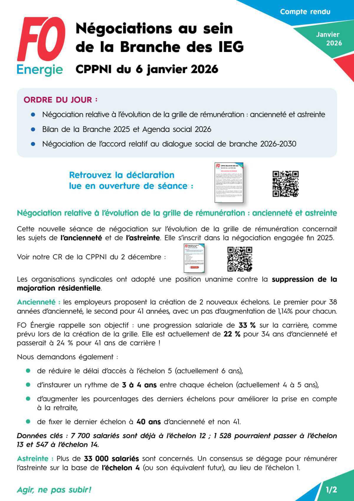 CPPNI Branche des IEG - Séance du 6 janvier 2026 CPPNI Branche des IEG - Séance du 6 janvier 2026