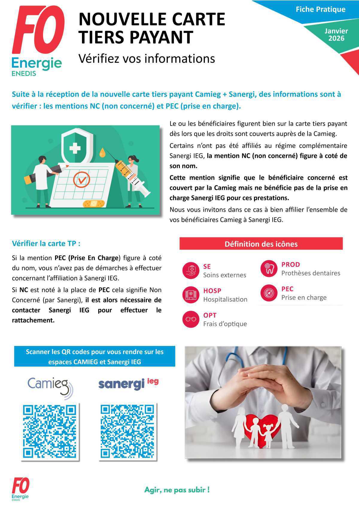 [Enedis] Nouvelle carte Tiers Payant - Vérifiez vos informations