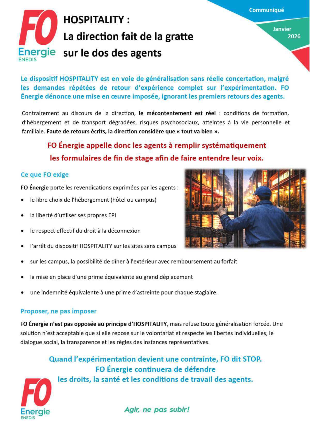 [Enedis] HOSPITALITY - La direction fait de la gratte sur le dos des agents