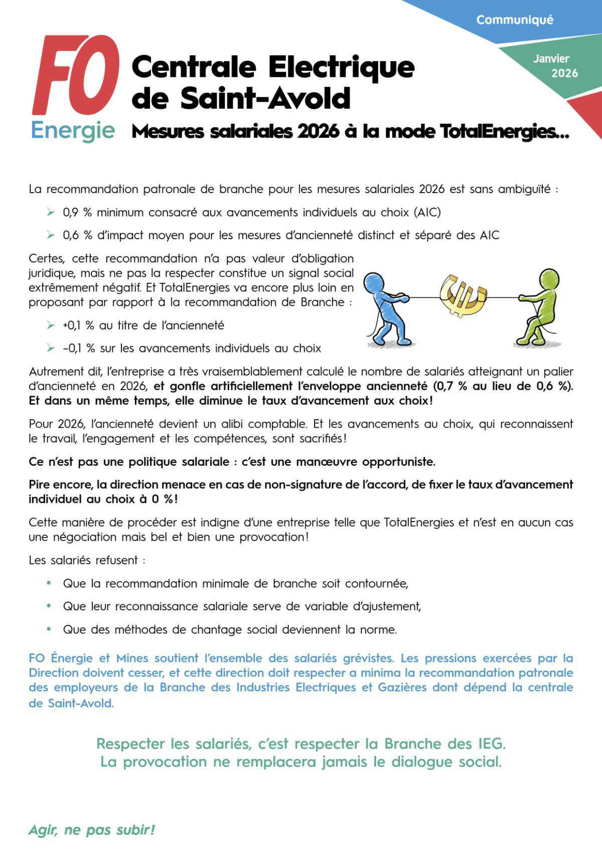 Centrale Electrique de Saint-Avold - Mesures salariales 2026 à la mode TotalEnergies…