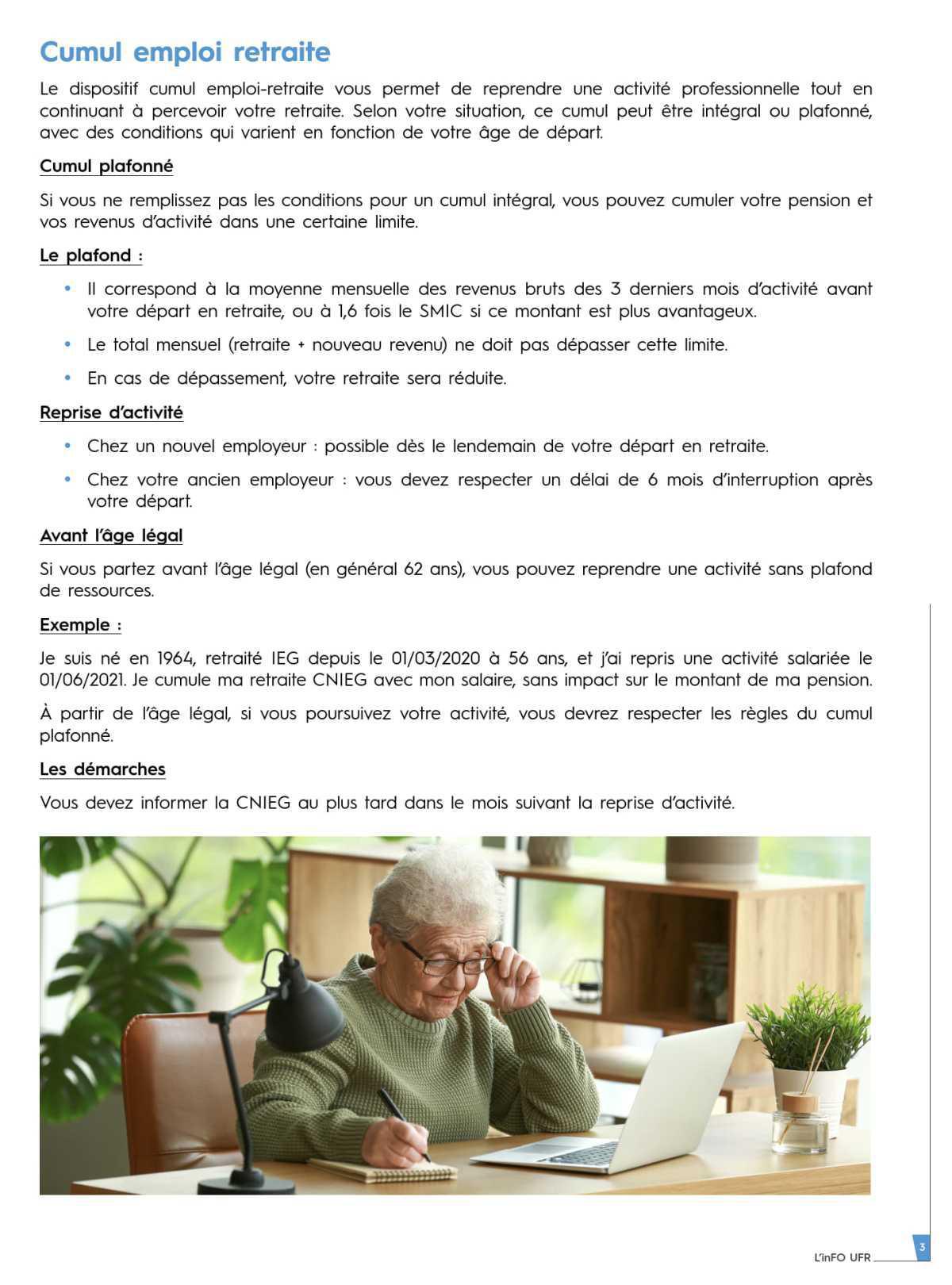 [UFR] 1er numéro de la lettre d'information pour les pensionnés