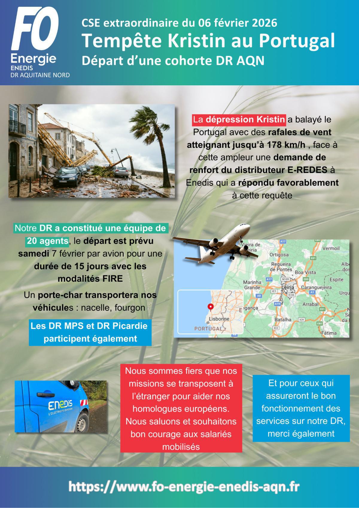 [FO Energie AQN] Tempête Kristin au Portugal