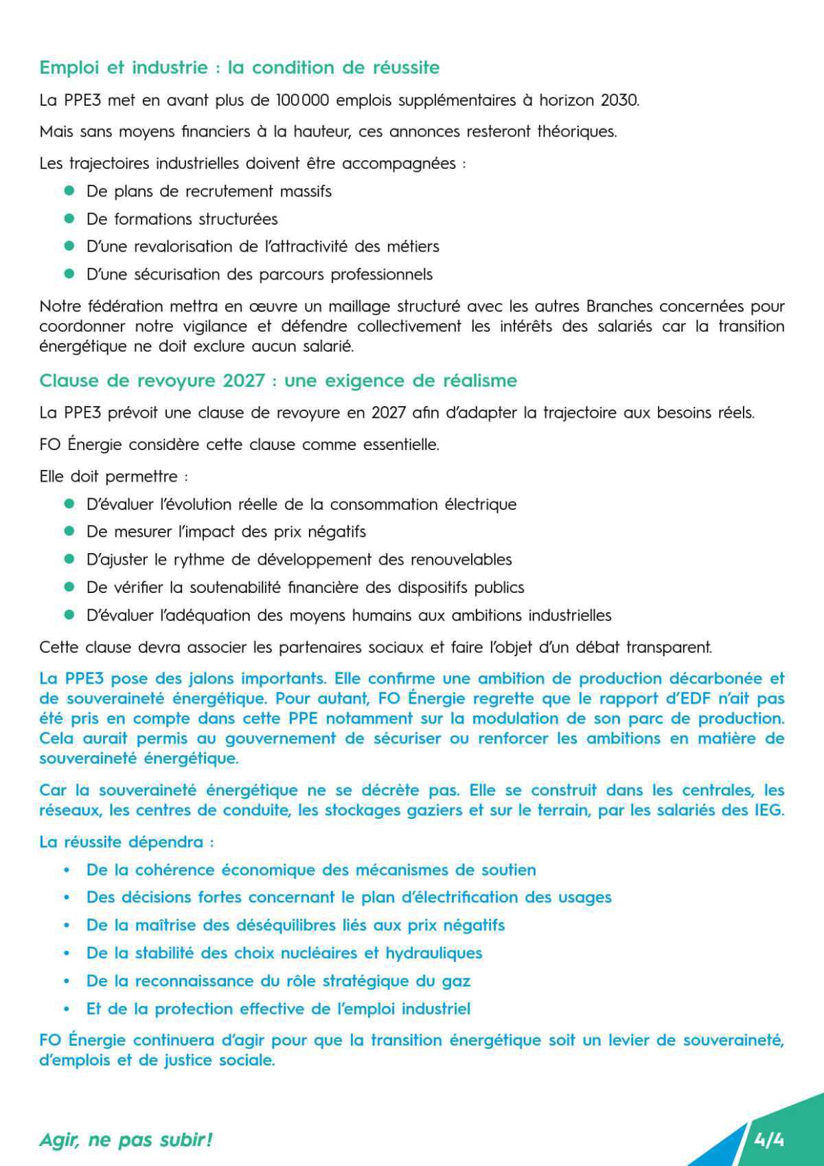 [PPE3] Des annonces structurantes, mais des exigences fortes pour garantir cohérence, emploi et souveraineté