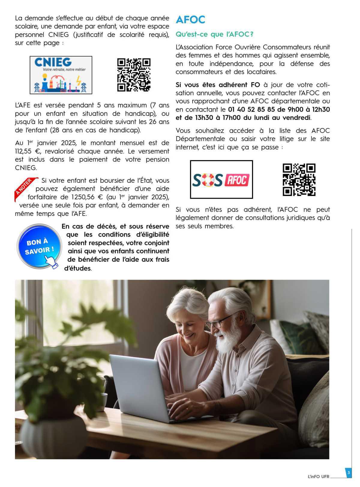 [UFR] 2ème numéro de la lettre d'information pour les pensionnés