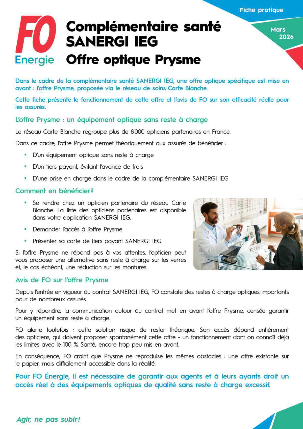 [SANERGI IEG] - Offre optique Prysme