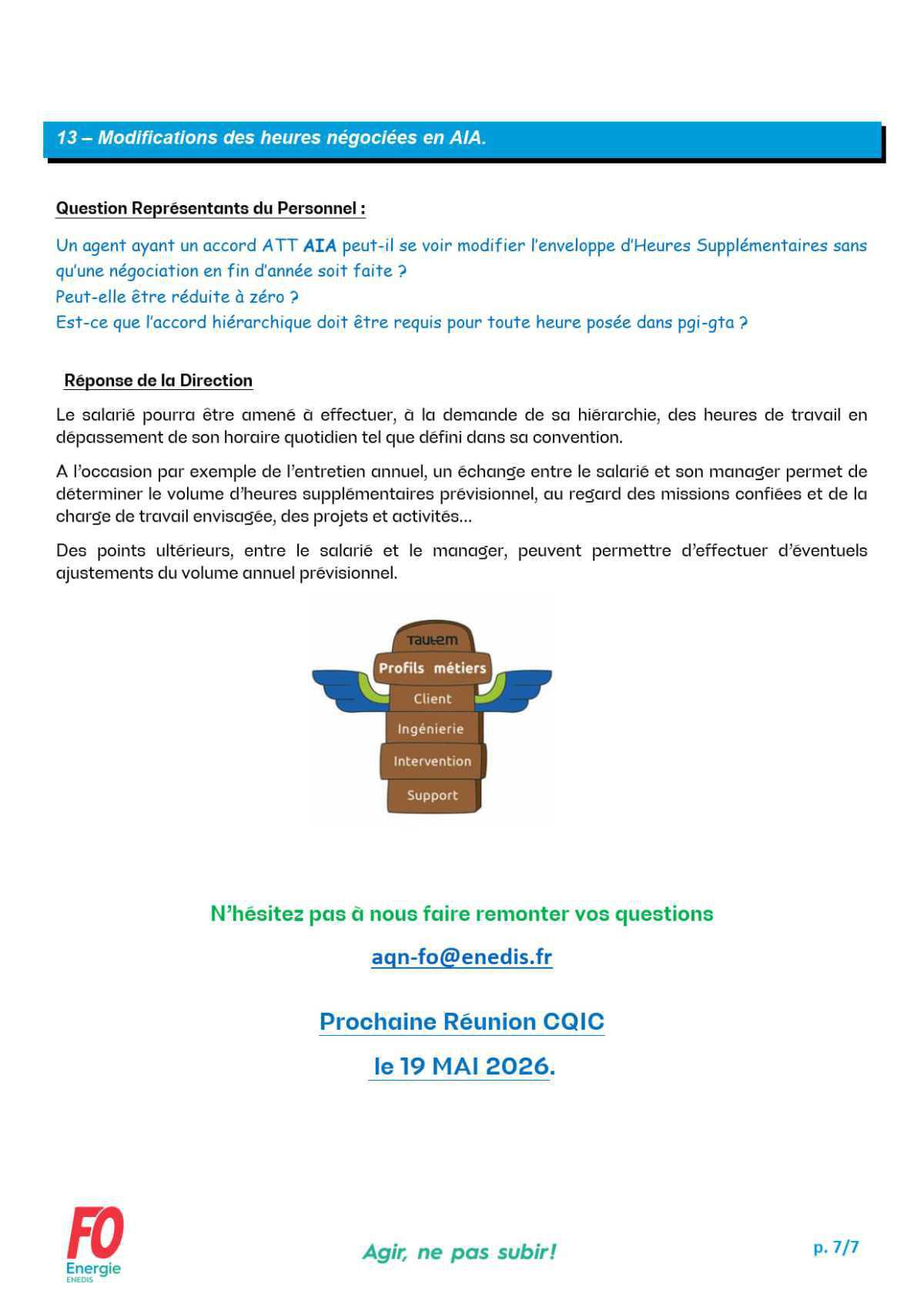 [CQIC] Commission Questions Individuelle et Collectives du 24 MARS 2026