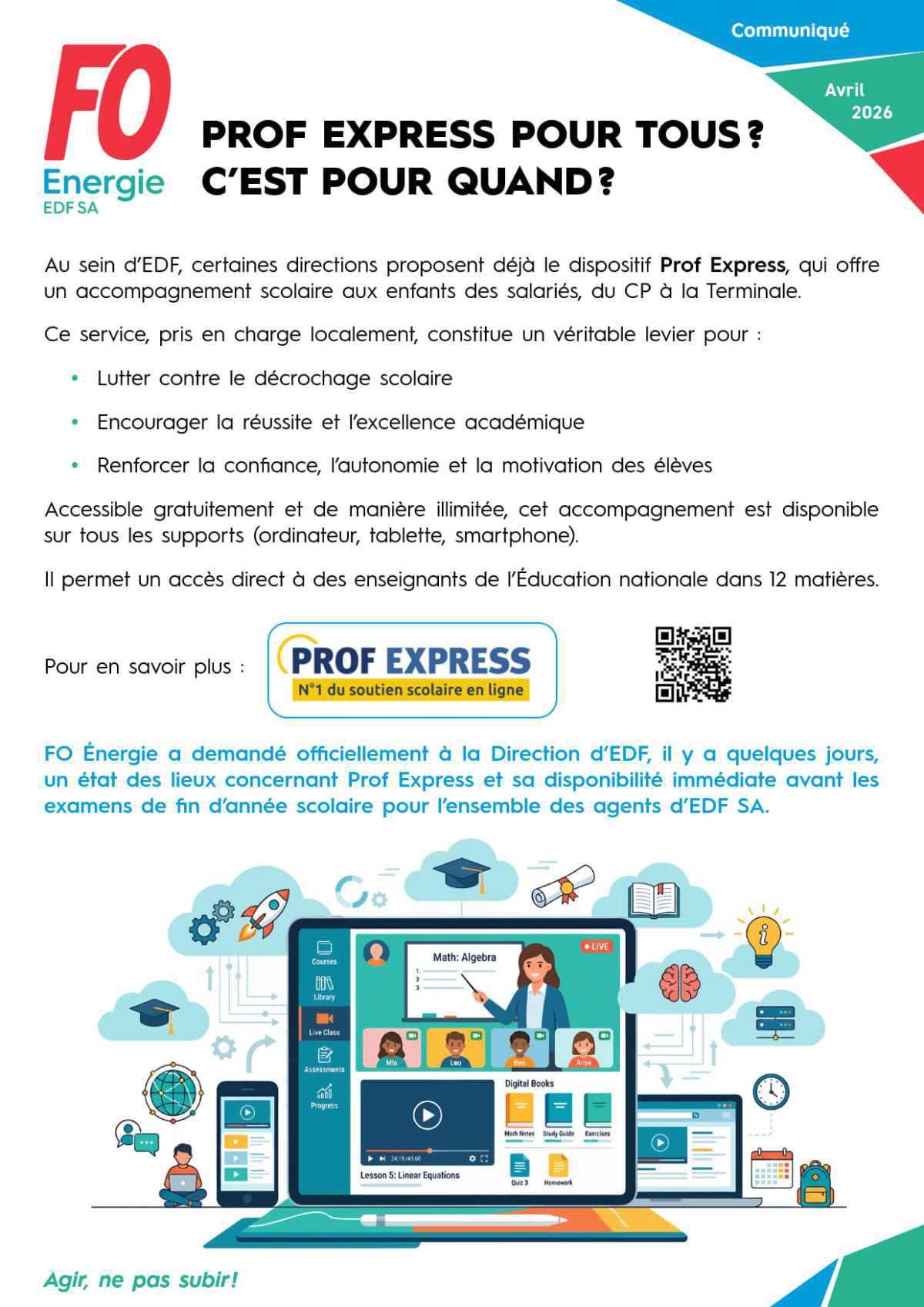[EDF SA] PROF EXPRESS pour tous ? C’est pour quand ?