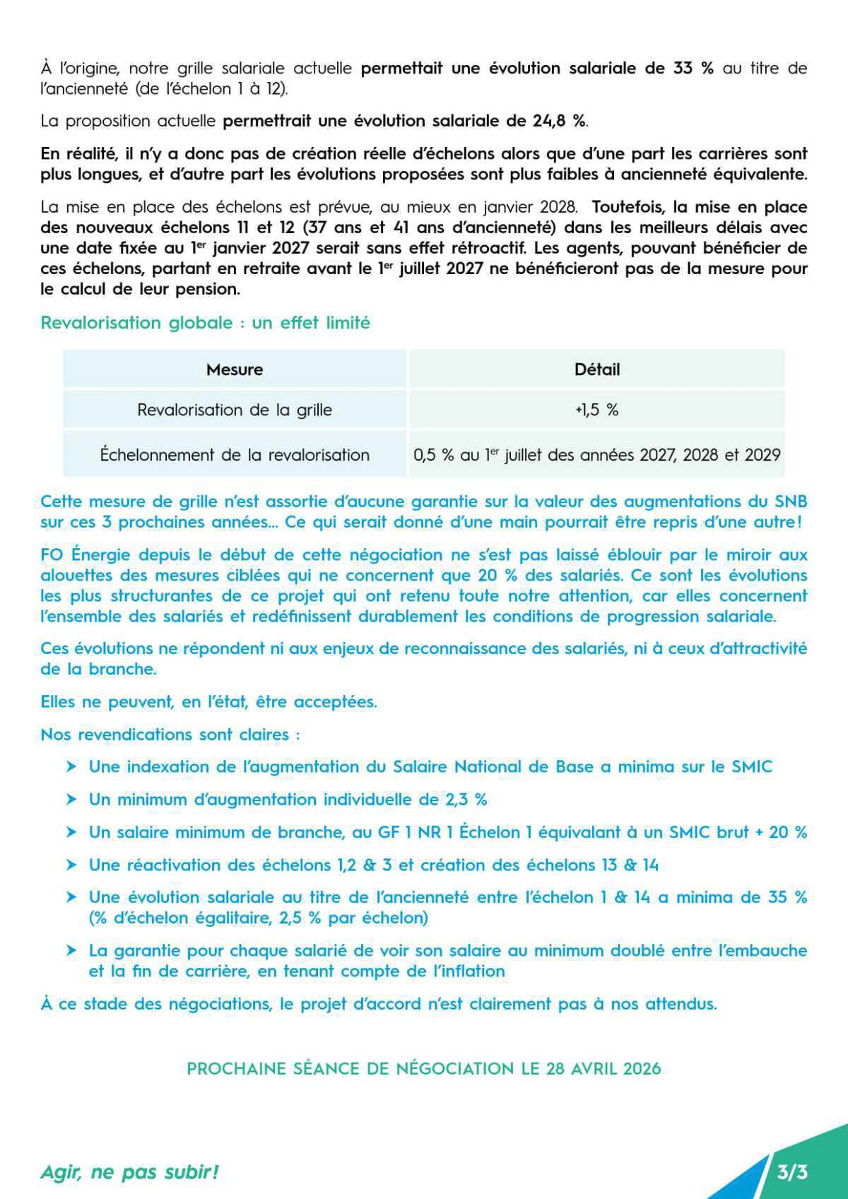 Grille de rémunération : modernisation n’est pas synonyme d’amélioration !