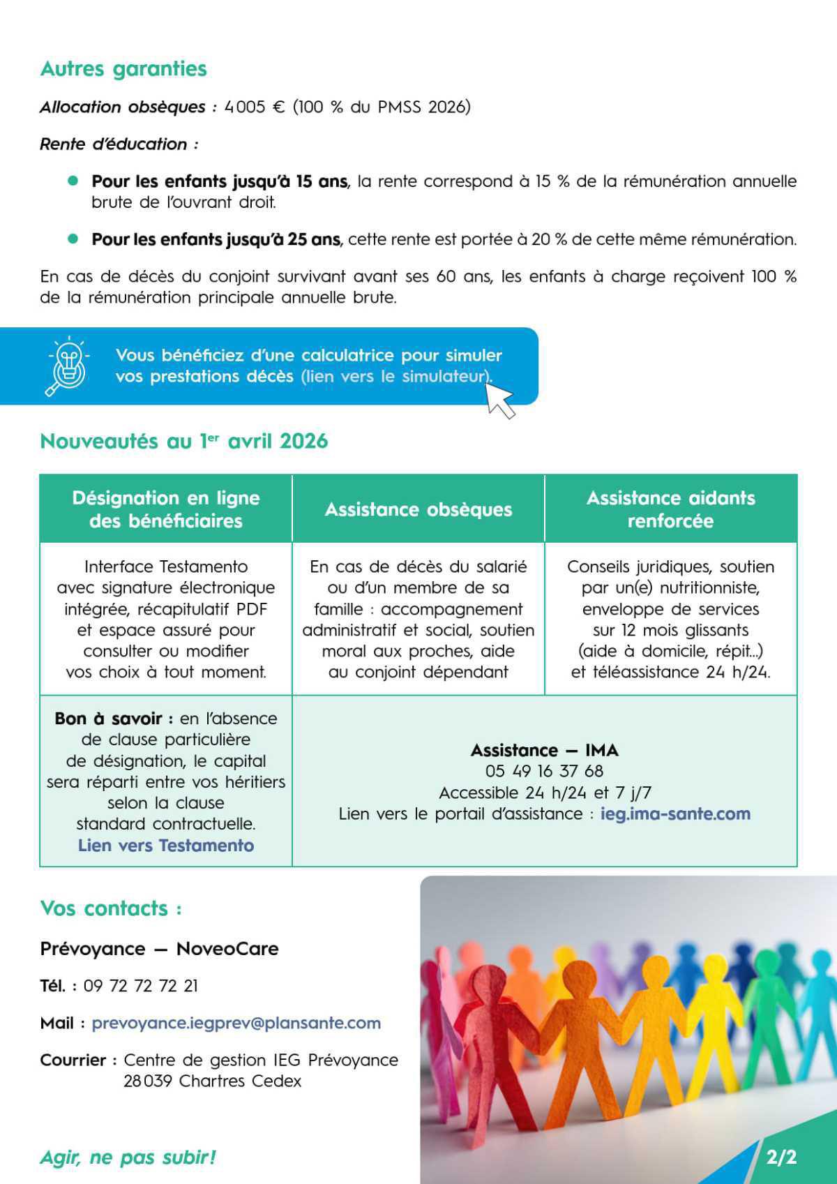 [ Prévoyance IEG ] – Évolution au 1er avril 2026