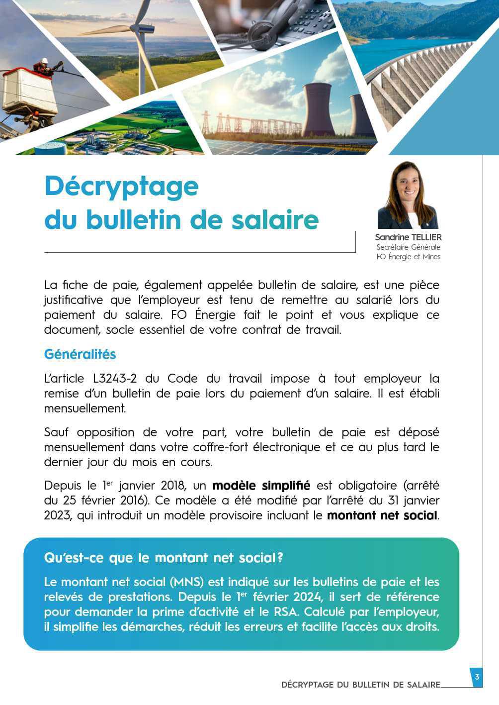 Dossier Fiche de paie - Décryptage FO Energie