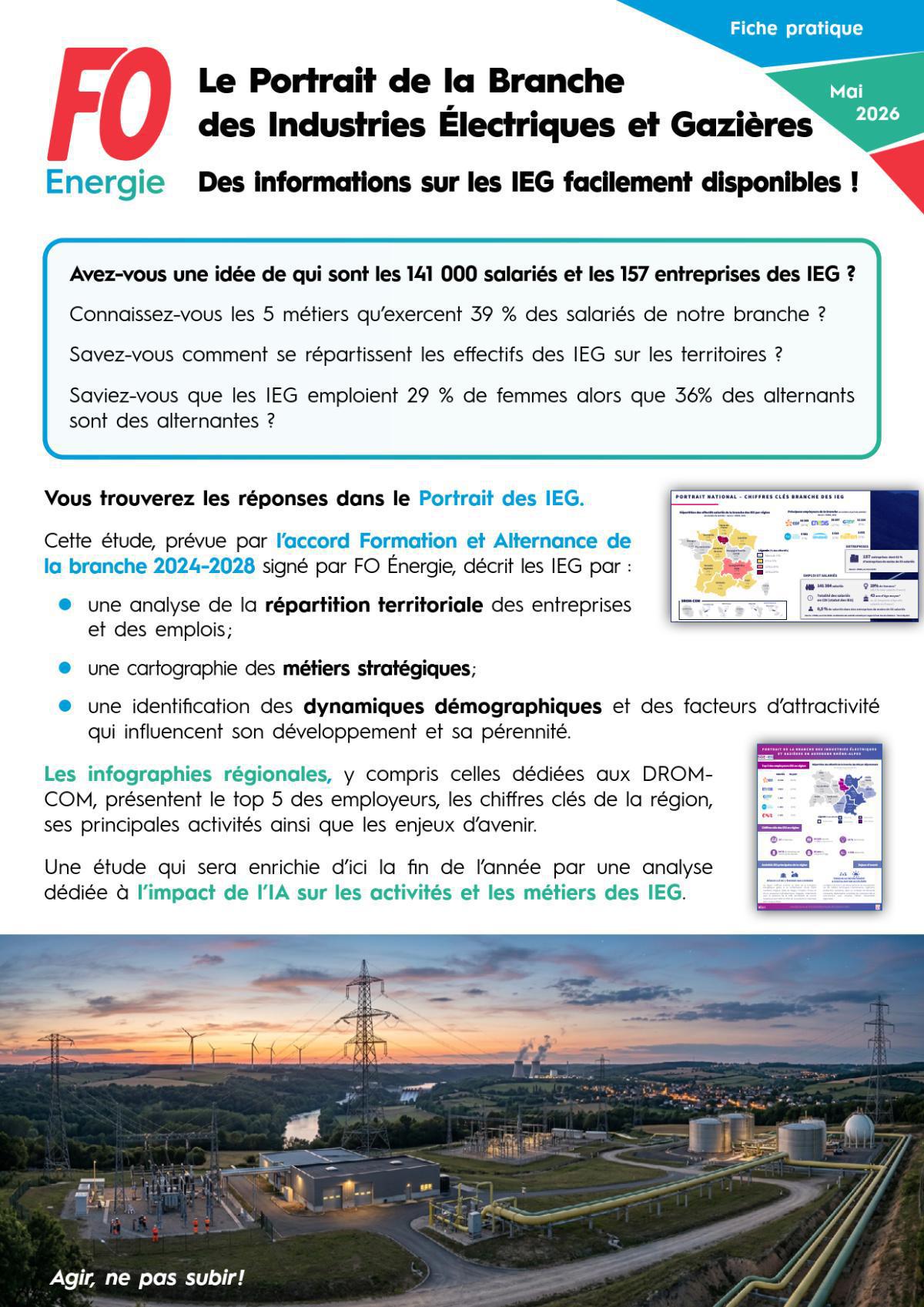Le Portrait de la Branche des Industries Électriques et Gazières