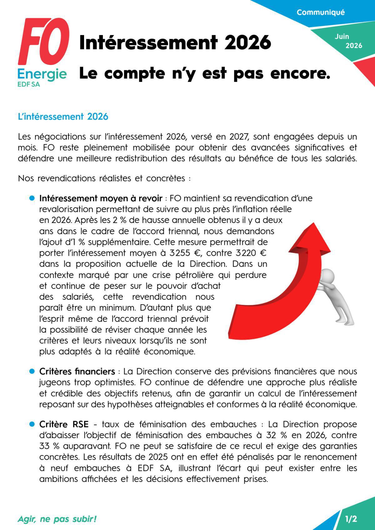 [EDF SA] Intéressement 2026 – Le compte n’y est pas encore