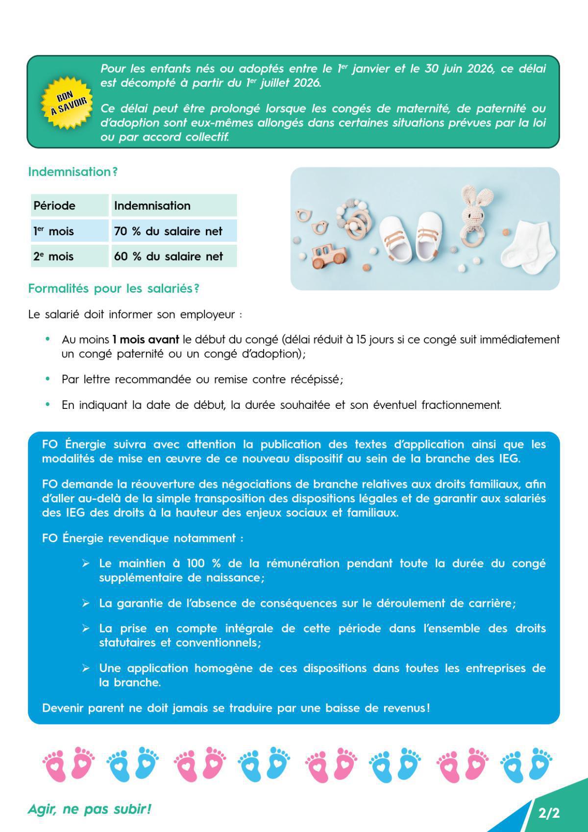 Un nouveau droit pour les salariés à compter du 1er juillet 2026 : le Congé Supplémentaire de Naissance