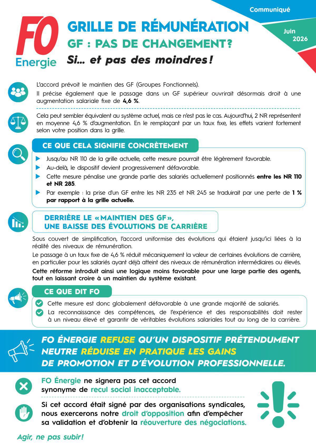 Grille de rémunération – GF : Pas de changement ? – Si… et pas des moindres !