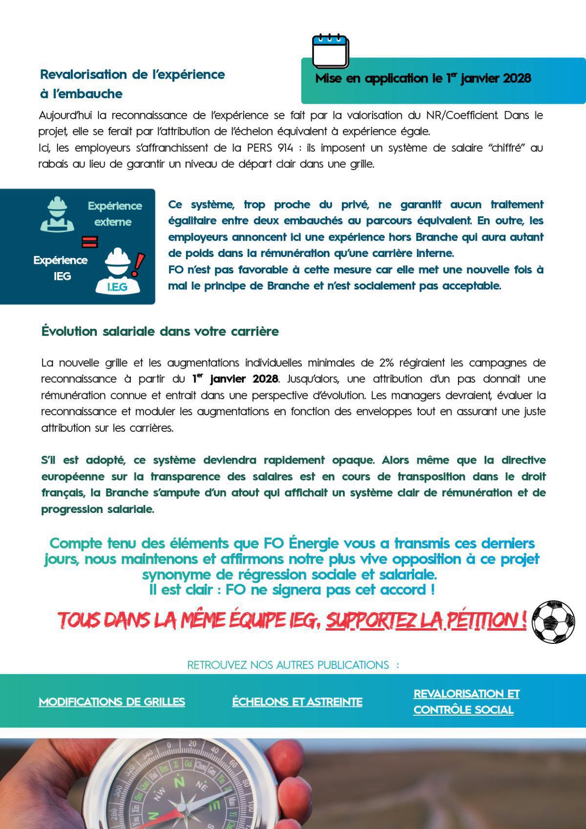 [EDF SA] Modernisation grille salariale – Volet 4 : Embauches et carrières