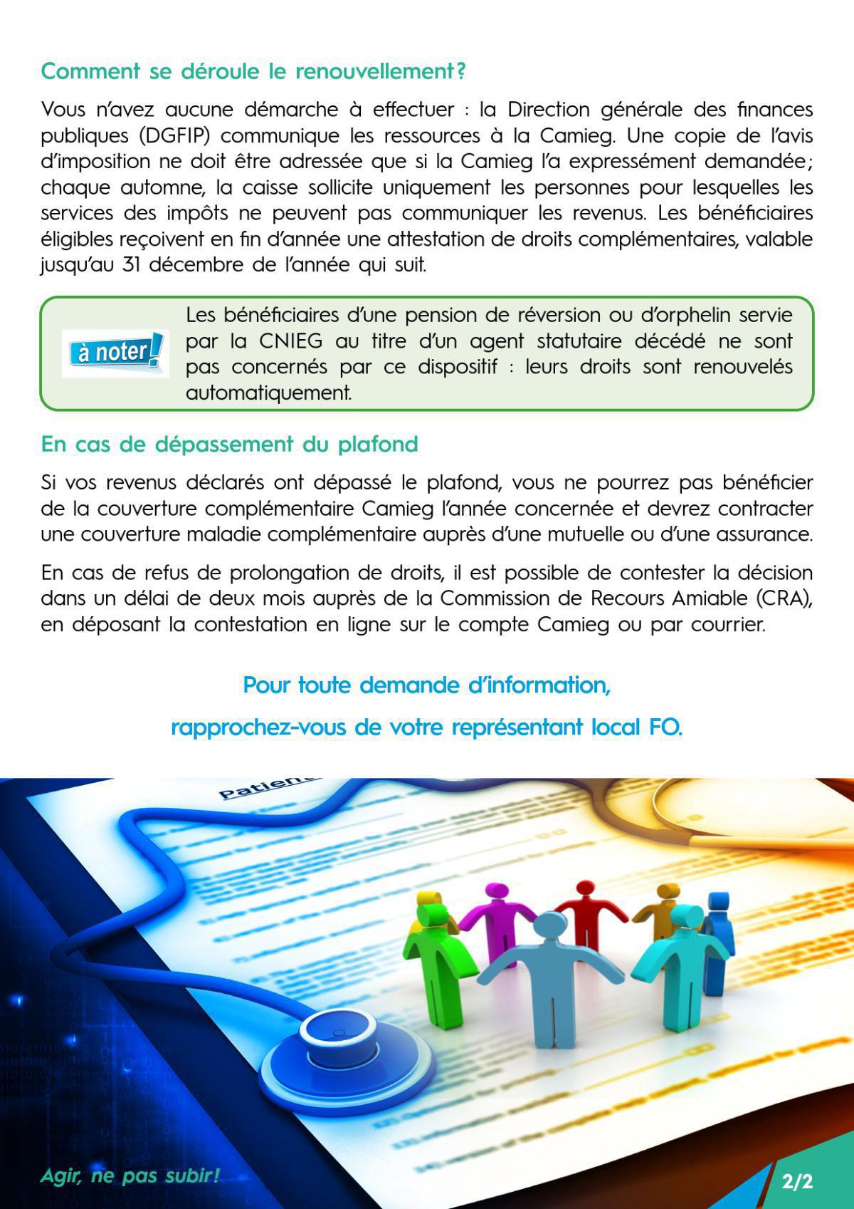 [ CAMIEG ] Plafond de ressources 2027 : régime complémentaire Camieg